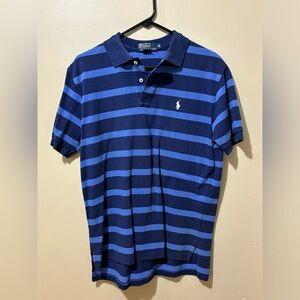 Ralph Lauren Polo - Blue Stripe -  White Pony - Medium